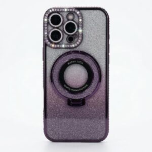 Luxe Glitter Ring case morado