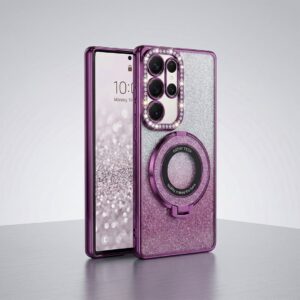 Luxe Glitter Ring case morado