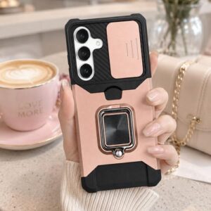 360° Shockproof Ring case rosa S26+
