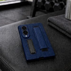 Blue Pattern Leather Holder case ZF8